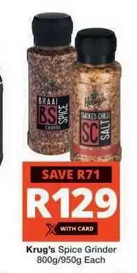 Checkers Krug's Spice Grinder offer