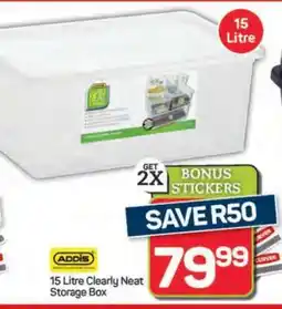 Pick n Pay Hypermarket 15 Litre Clearly Neat Storage Box offer