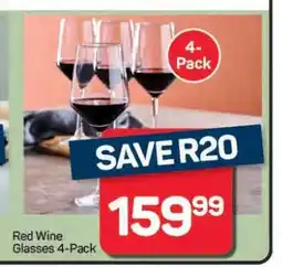 Pick n Pay Hypermarket Red Wine Glasses 4-Pack offer