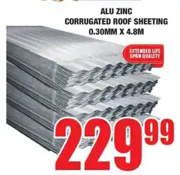 Boxer ALU ZINC CORRUGATED ROOF SHEETING 0.30MM X 4.8M offer