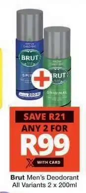Checkers Brut Men's Deodorant offer