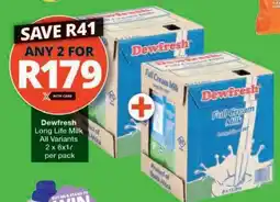 Checkers Dewfresh Long Life Milk offer