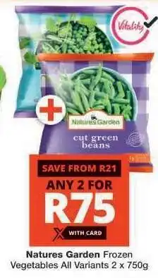 Checkers Natures Garden Frozen Vegetables offer