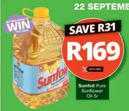 Checkers SUNFOIL PURE SUNFLOWER OIL 5ℓ offer