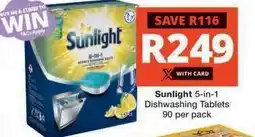 Checkers Sunlight 5-in-1 Dishwashing Tablets offer