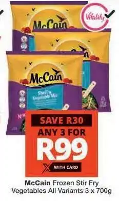 Checkers McCain Frozen Stir Fry Vegetables offer