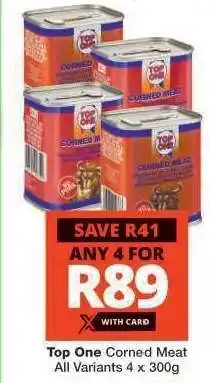 Checkers TOP ONE CORNED MEAT offer
