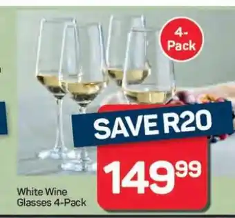 Pick n Pay Hypermarket White Wine Glasses 4-Pack offer