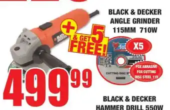 Boxer BLACK & DECKER ANGLE GRINDER 115MM 710W offer