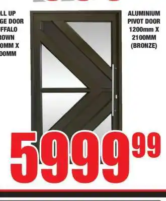 Boxer ALUMINIUM PIVOT DOOR 1200MM X 2100MM (BRONZE) offer