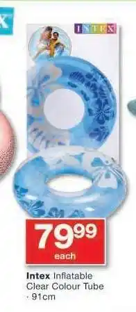 Checkers Intex Inflatable Clear Colour Tube offer