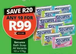Checkers SECUREX BATH SOAP offer