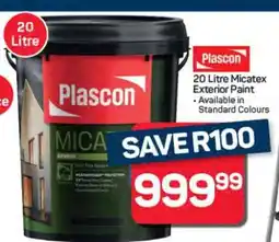 Pick n Pay Hypermarket Plascon 20 Litre Micatex Exterior Paint offer
