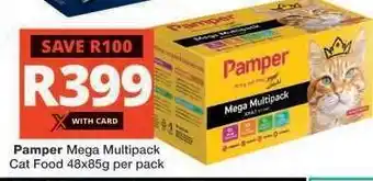 Checkers Pamper Mega Multipack Cat Food offer