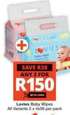 Checkers LOVIES BABY WIPES offer