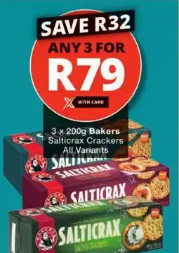 Checkers Bakers Salticrax Crackers All Variants offer