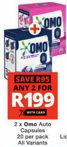 Checkers Omo Auto Capsules All Variants offer
