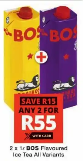 Checkers BOS Flavoured Ice Tea All Variants offer