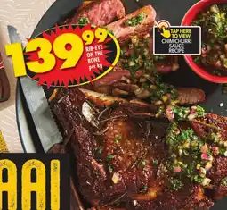 Shoprite Rib-eye on the bone offer