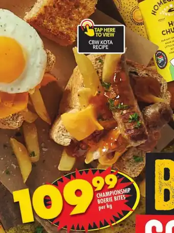 Shoprite Championship boerie bites offer