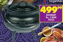 Shoprite Bushbaby no. 3 iron potjie offer
