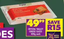 Shoprite Crystal valley cheese slices offer