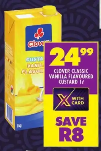 Shoprite Clover classic vanilla flavoured custard offer