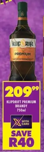 Shoprite Klipdrift premium brandy offer