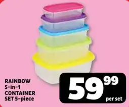 Usave Rainbow 5-in-1 container set offer