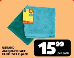 Usave Ubrand jacquard face cloth set offer