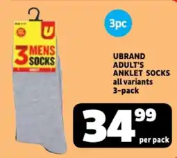 Usave Ubrand adult's anklet socks offer