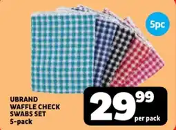 Usave Ubrand waffle check swabs set offer