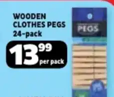 Usave Wooden clothes pegs offer