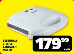 Usave Essentials 2-slice sandwich maker offer