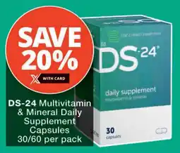 Checkers DS-24 Multivitamin & Mineral Daily Supplement Capsules offer