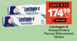 Checkers Linctagon-C Orange/ Cherry Flavour Effervescent Tablets offer