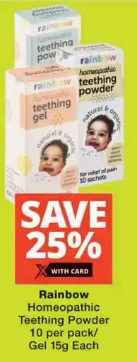 Checkers Rainbow Homeopathic Teething Powder/ Gel offer