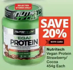 Checkers Nutritech Vegan Protein Strawberry/ Cocoa offer