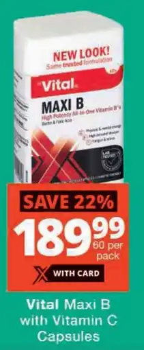Checkers Vital Maxi B with Vitamin C Capsules offer