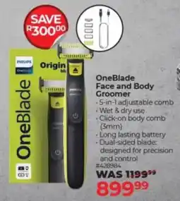 Dis-Chem Philips OneBlade Face and Body Groomer offer