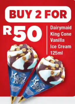 OK Foods Dairymaid King Cone Vanilla Ice Cream offer
