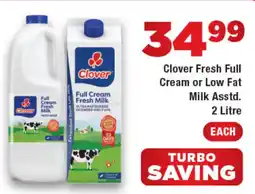 OK Foods Clover Fresh Full Cream or Low Fat Milk Asstd. offer