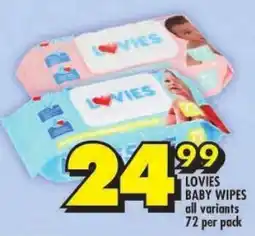 Shoprite Lovies baby wipes all variants offer