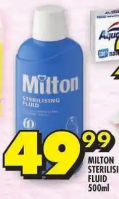 Shoprite Milton sterilising fluid offer