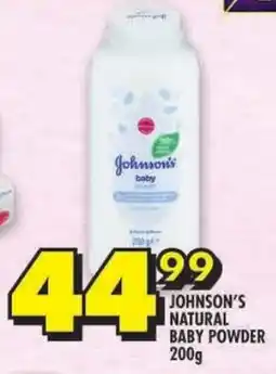 Shoprite Johnson's natural baby powder offer