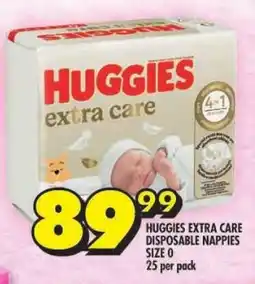 Shoprite Huggies extra care disposable nappies offer