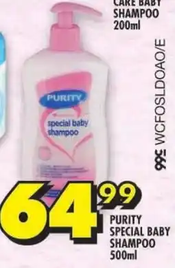 Shoprite Purity special baby shampoo offer