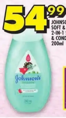 Shoprite Johnson's soft & shiny 2-in-1 shampoo & conditioner offer
