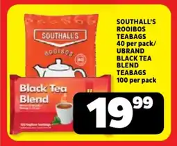 Usave Southall's rooibos teabags/ Ubrand black tea blend teabags offer