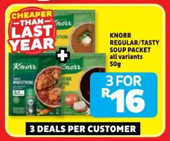 Usave Knorr regular/ tasty soup packet offer